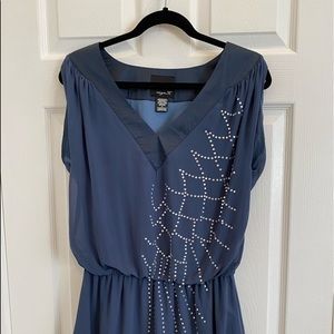 Mini dress with rhinestone detail.